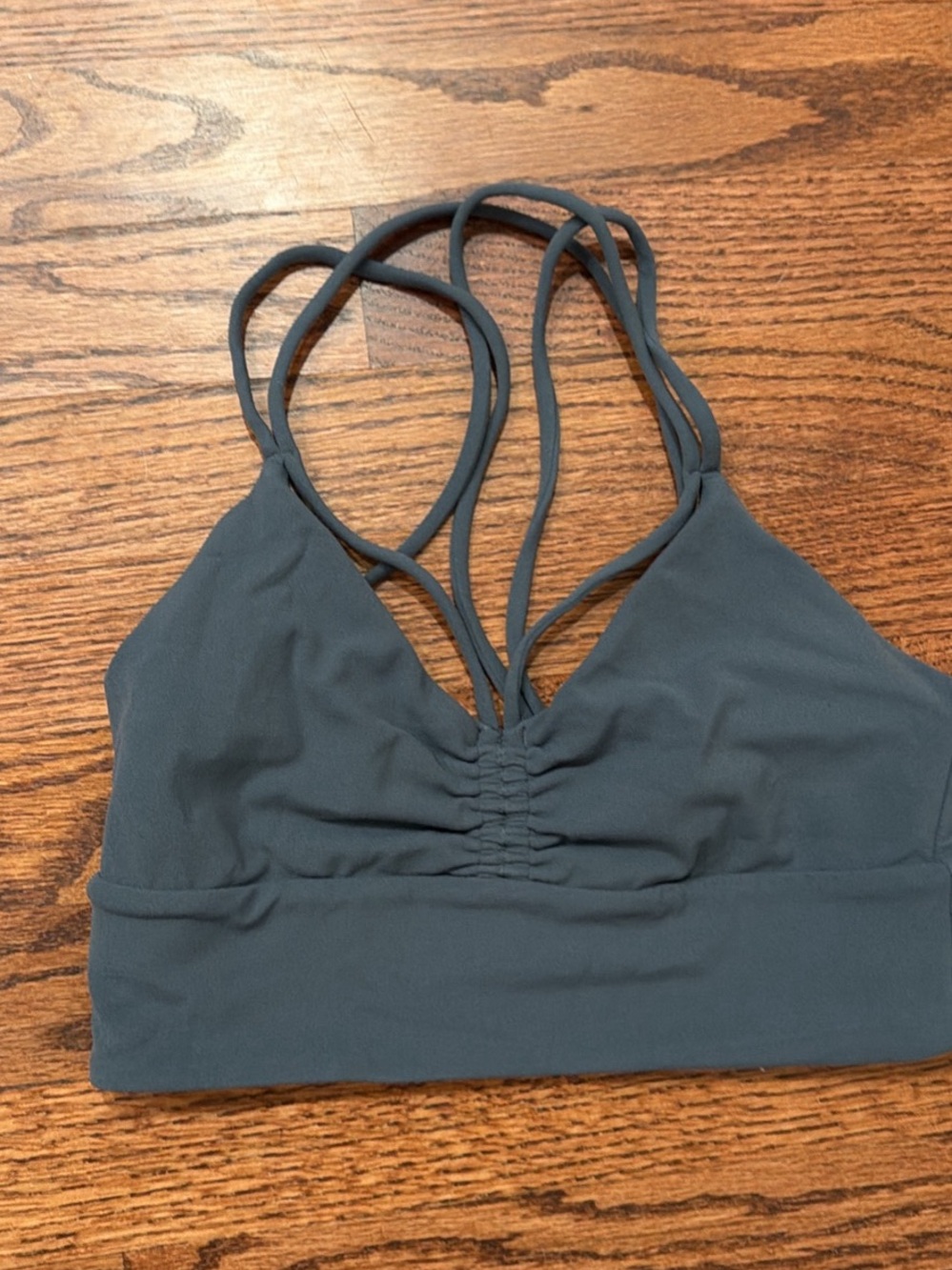lululemon athletica Strappy Deep Slate Sports Bra